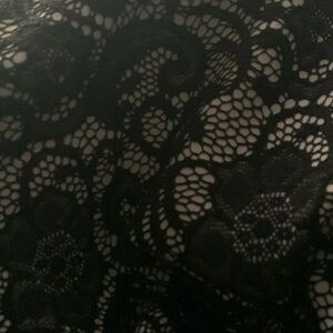 Ann Taylor Lace Overlay Black & Cream Stretch